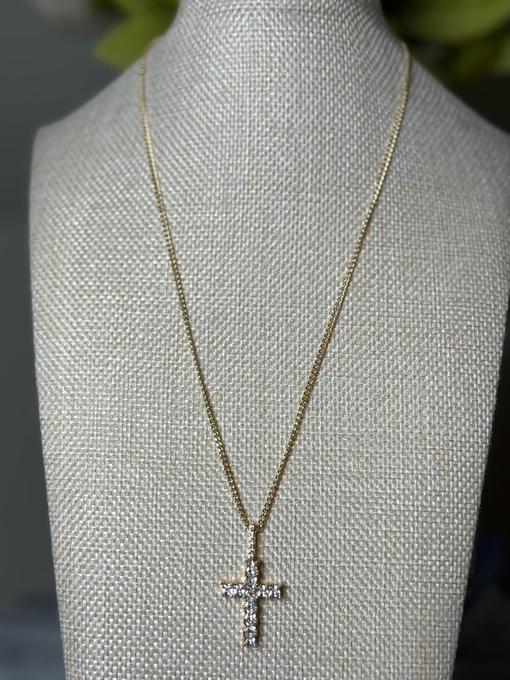 Goldoro 18k Yellow Gold Layered & GF Cross Pendant 18” Necklace. Brand New! #403